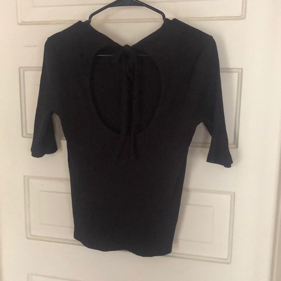 Madewell Keyhole Back Ribbed Top - Picture 4 of 6